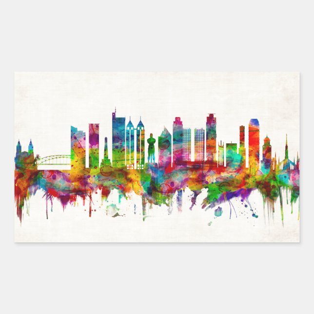 Manila Philippines Skyline Sticker (Front)