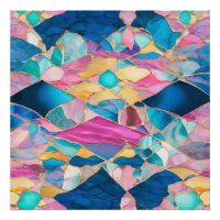 “Manilva” Blue Pink Sand Fractured Waves