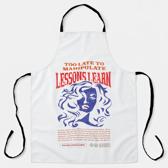 MANIPULATE LESSONS LEARN ALL-OVER PRINT APRON  (Front)
