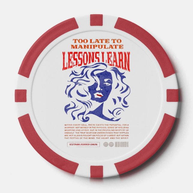 MANIPULATE LESSONS LEARN POKER CHIP (Front)