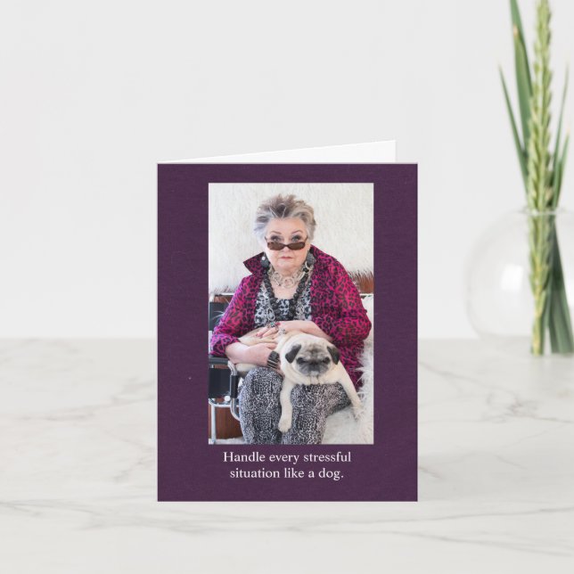 Manipuler le stress comme un chien drôle de carte (Devant)