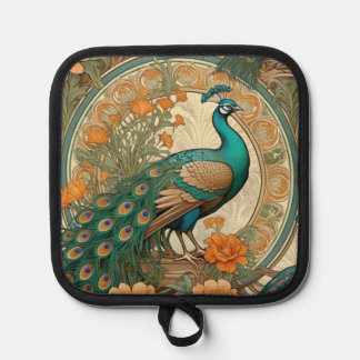Manique Art Nouveau Peacock Pot Holder