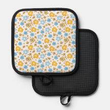 Bleu Jaune Floral Country Ditsy