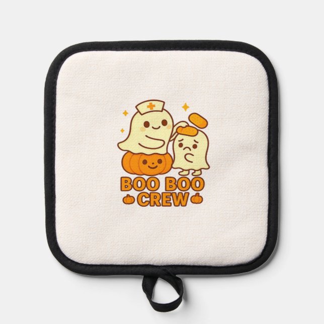 Manique Boo Boo Crew Nurse Funny Halloween Ghost Nurse Gir (Recto)