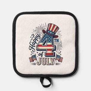 Manique Chapeau patriotique vintage Happy 4 juillet vecteu