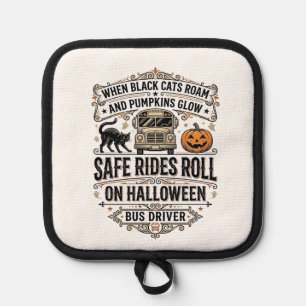 Manique Chauffeur de Bus Halloween Gravure Vintage Épouvan