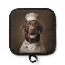 Chef de chien du laboratoire de chocolat