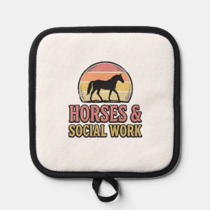 Manique Cheval & Travail Social Retro Soleil Couchant Conc