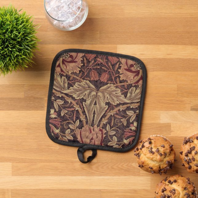 Manique Chèvrefeuille par William Morris, Art de fleurs de (De haut en bas)