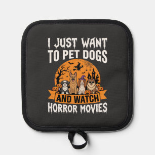 Manique Chiens drôles d'Halloween Vecteur de films d'horre