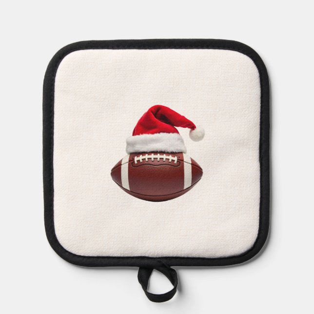 Manique Christmas American Football Ball Santa Hat (1) (Recto)