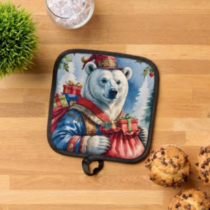 Manique Conception de Noël de Santa ours polaire