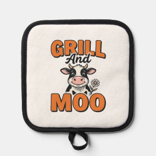 Manique Conception de T-Shirt Vintage Grill et Moo Vache D