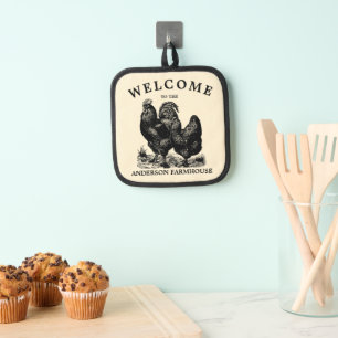 Manique Coq vintage & Hen Farmhouse Accueil