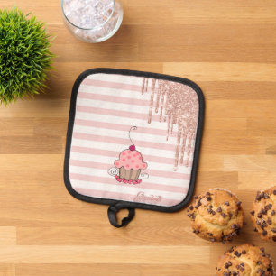 Manique Cupcake, Drips de paillettes, Rayures