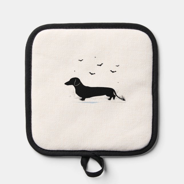 Manique Dachshund Dog � Halloween Moon Silhouette Classic  (Recto)