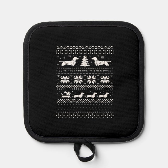 Manique Dachshunds Christmas Sweater Pattern Classic T-Shi (Recto)