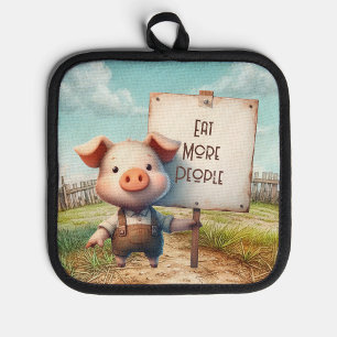 Manique de four - Cochon - Mangez plus de gens