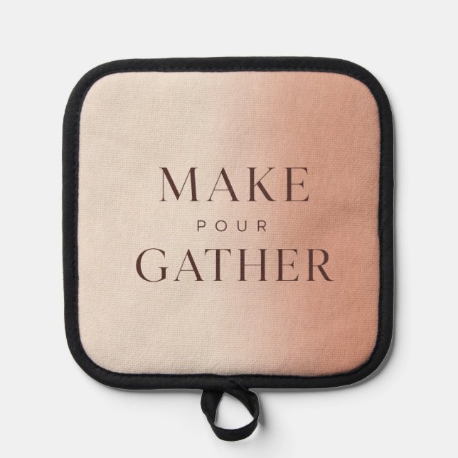 Manique Faire Verser Rassembler Porte-pot Moderne Typograp (Recto)