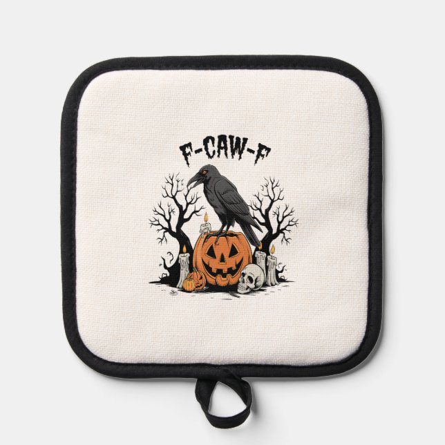 Manique Funny Raven, F-Caw-F, Skull Raven, Gothic Crow (Recto)