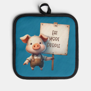 Manique Gant de four - Cochon - Mangez plus de gens