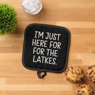 Manique Hanukkah je suis juste là pour les latkes juifs