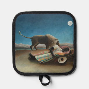 Manique Henri Rousseau Dormir Gitan Lion Peinture