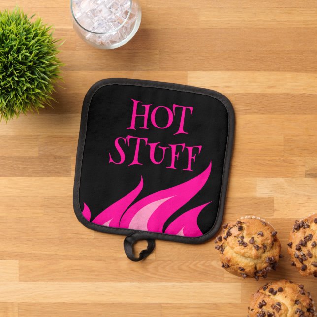 Manique Hot Stups drôle feu rose flammes porte-pot cadeau (De haut en bas)