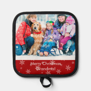 Manique Joyeux Noël Grandma Photo et Snowflakes