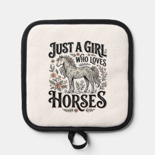 Manique Juste une fille qui aime les chevaux dessin floral