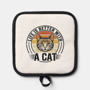 Manique La vie est meilleure avec un chat vintage chat con