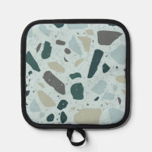 Light Blue Square Abstract Potholder
