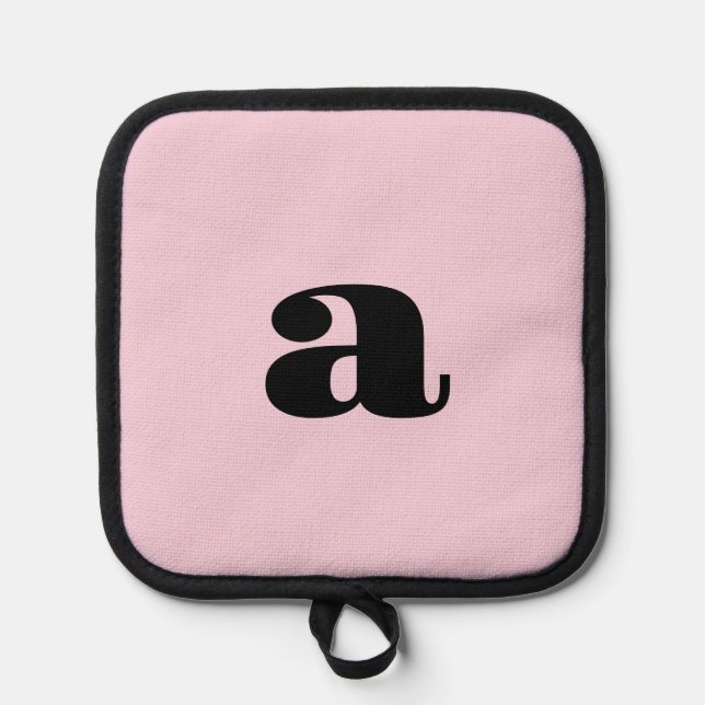 Manique Monogramme Initiale Rose Moderne  (Recto)