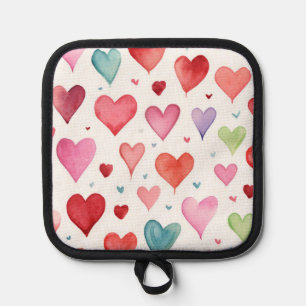 Manique Motif de coeur moderne rouge rose bleu