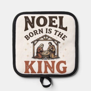 Manique Noel est né est le roi Nativité vintage Noël