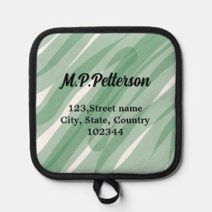 Manique Sage vert feuille ajouter nom adresse texte motif