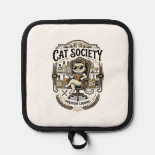 Manique Société de chats Bar à alcool Humour Vintage Vecte