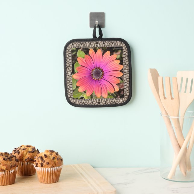 Manique Titulaire de pot avec Gazania étonnante (In situ (suspendu))