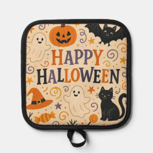 Manique Vintage, mignon blanc Happy Halloween