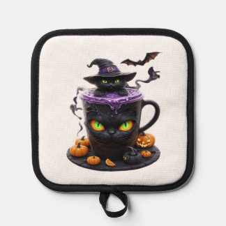 Manique Witch Cat Halloween Latte  Creepy Cute Coffee with