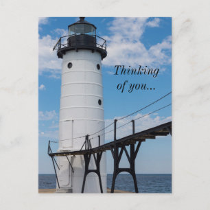 Manistee Lighthouse Thinking Of You Postcard