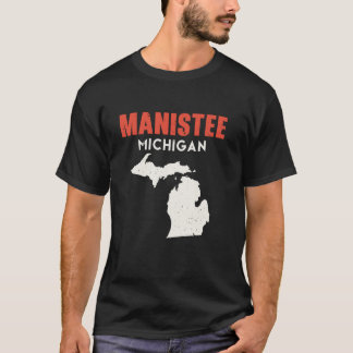 Manistee Michigan USA State America Travel Michiga T-Shirt