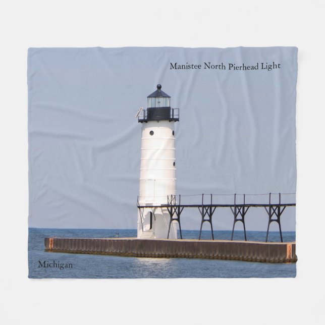 Manistee North Pierhead Light blanket (Front (Horizontal))