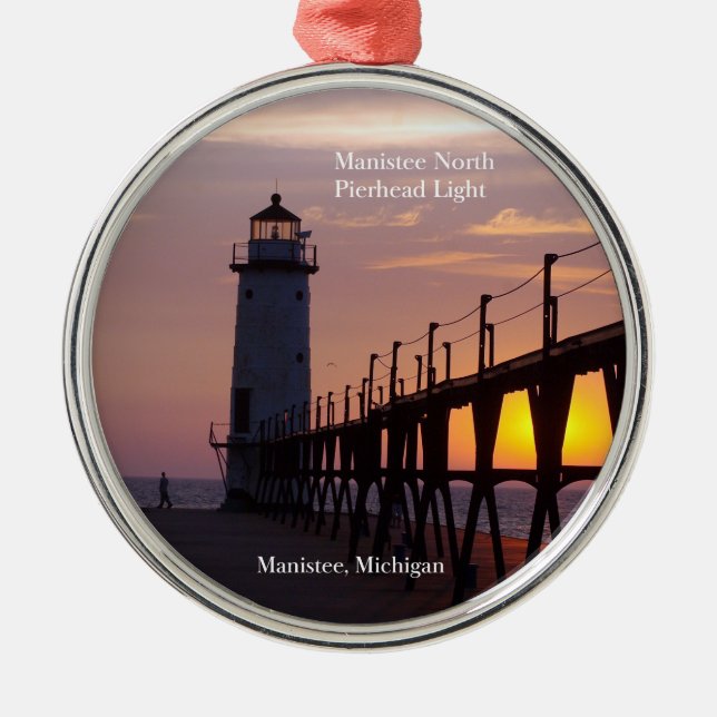 Manistee North Pierhead Light ornament (Front)