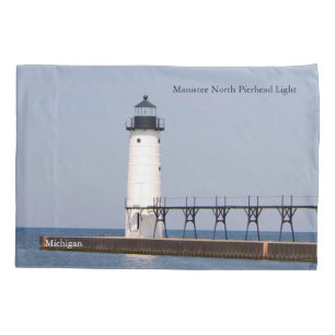 Manistee North Pierhead Light pillow case