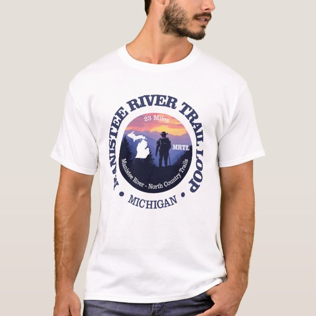 Manistee River Loop Trail (rd2) T-Shirt (Front)