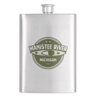 Manistee River, Michigan Hip Flask