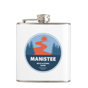 Manistee Wild And Scenic River Hip Flask