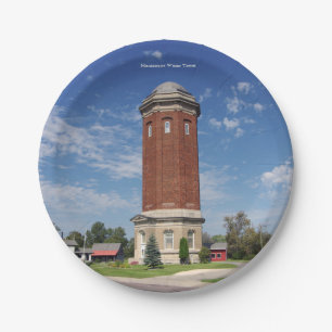 Manistique Water Tower paper plate