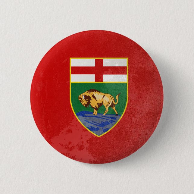 Manitoba 2 Inch Round Button (Front)